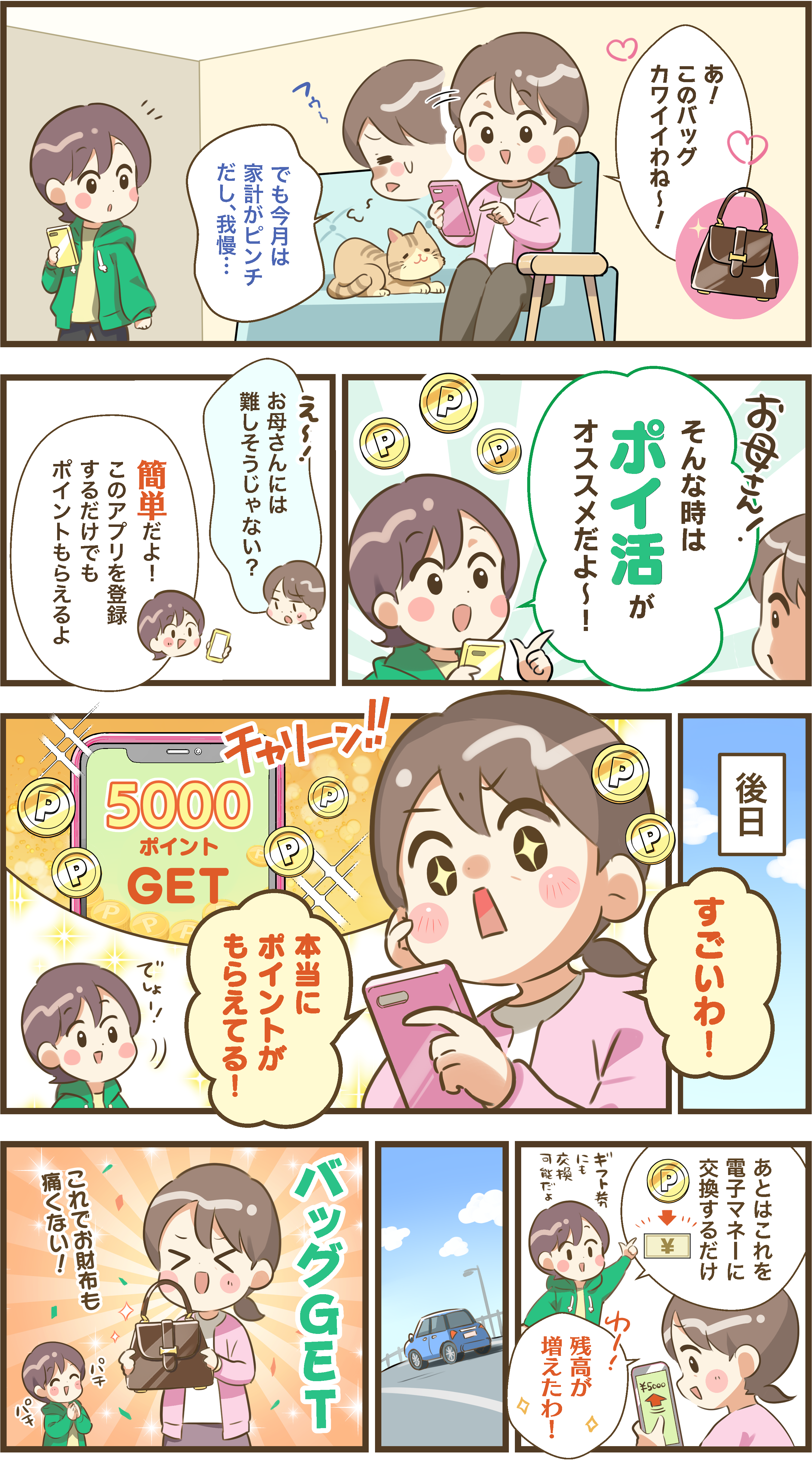ポイ活とは？漫画でわかりやすく解説イメージ